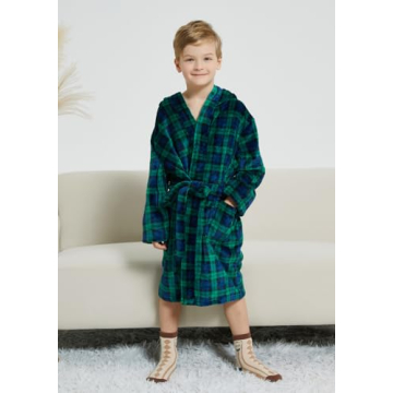 Fraprasty Boys Robe Hooded Soft Warm Bathrobe for Kids