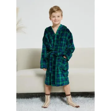 Fraprasty Boys Robe Hooded Soft Warm Bathrobe for Kids