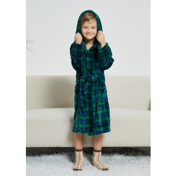 Fraprasty Boys Robe Hooded Soft Warm Bathrobe for Kids
