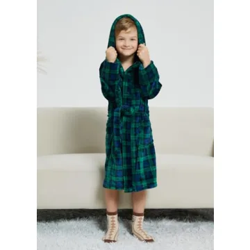 Fraprasty Boys Robe Hooded Soft Warm Bathrobe for Kids