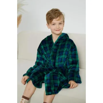 Fraprasty Boys Robe Hooded Soft Warm Bathrobe for Kids