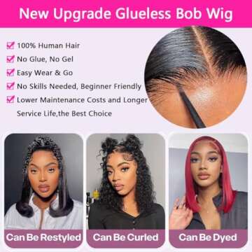 13x4 HD Lace Front Wigs - Glueless & Pre-Plucked for Convenience