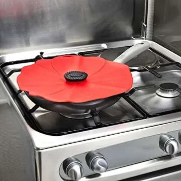 Charles Viancin - Poppy Silicone Lid for Food Storage and Cooking - 9''/23cm - Airtight Seal on Any Smooth Rim Surface - BPA-Free - Oven, Microwave, Freezer, Stovetop and Dishwasher Safe