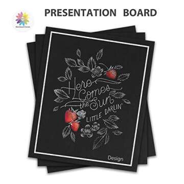 Mat Board Center, Pack of 10 Acid-Free Foam Boards, 20x24 inch Black Foam Boards, 3/16" Thick