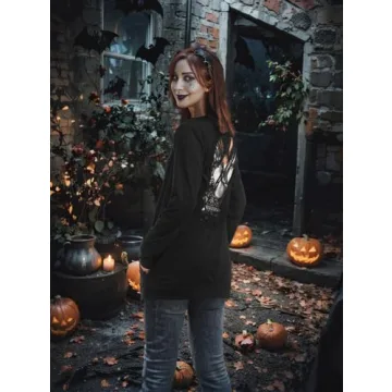 WLLW Women's Skull Cardigan - Stylish Long Sleeve Top