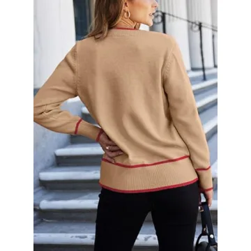 Dokotoo Ladies Lightweight Color Block Cardigan 2024