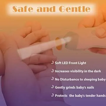 Baby Nail Trimmer Electric Nail File Baby Nail Clippers, 20 in 1 Safe Nail Filer Grinder Kit for Newborn Infant Toddler Kids or Adults Toes Fingernails Care Trim Polish, Led Light and Grinding Heads