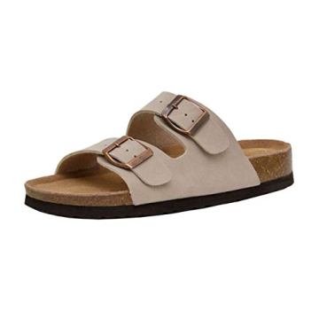 CUSHIONAIRE Women's Lane Cork Footbed Sandal Comfort Style