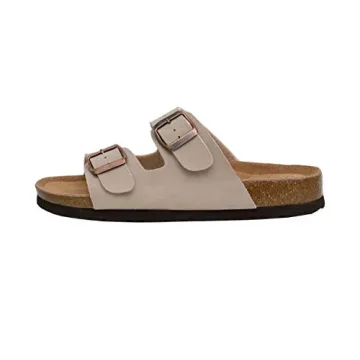 CUSHIONAIRE Women's Lane Cork Footbed Sandal Comfort Style