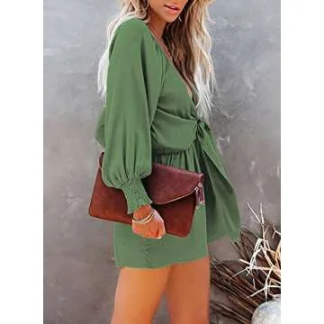 Trendy AlvaQ Summer Long Sleeve V-Neck Romper