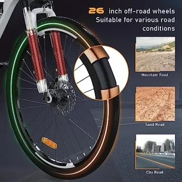 HITWAY Electric Bike - 26" Fat Tire E-Bike for All Terrains