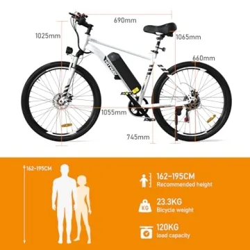 HITWAY Electric Bike - 26" Fat Tire E-Bike for All Terrains