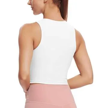 Natural Feelings Nudi Sports Bras for Women Removable Padded Yoga Tank Tops Sleeveless Fitness Worko...