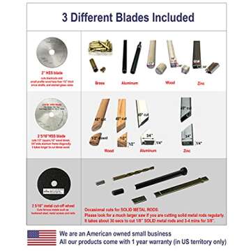 JOUNJIP Mini Miter Cut-Off Chop Saw for Hobby Miniature Model Making, Arrow Shafts, Zinc Stained Gla...