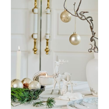 DN DECONATION Reindeer Statue Set for Christmas Decor