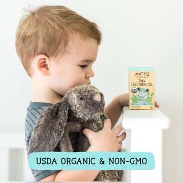 MATYS Organic Baby Teething Oil for Safe Soothing Relief