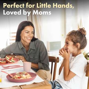 FOODLE Wheat Straw Dinnerware Set for Kids & Adults