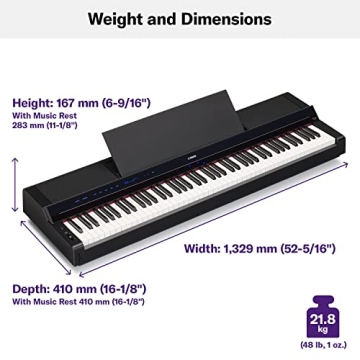 Yamaha PS500 Digital Piano with Stream Lights and Smart Apps