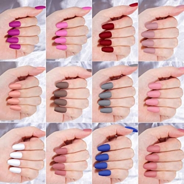 FANDAMEI Matte Press on Nails - 576PCS DIY Nail Art Kit