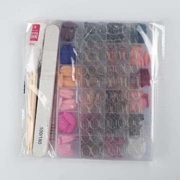 FANDAMEI Matte Press on Nails - 576PCS DIY Nail Art Kit