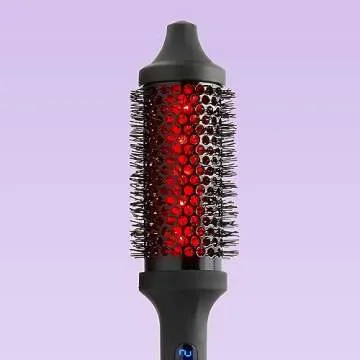 SUTRA IR Infrared Thermal Round Brush - Heated with Ionic Bristles for Straightening and Smoothing Fully Dried Hair, Volumizing, Reduces Styling Time, All Hair Types