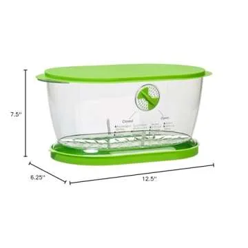 Prep Solutions by Progressive Lettuce Keeper Produce Storage Container, 4.7 Quarts