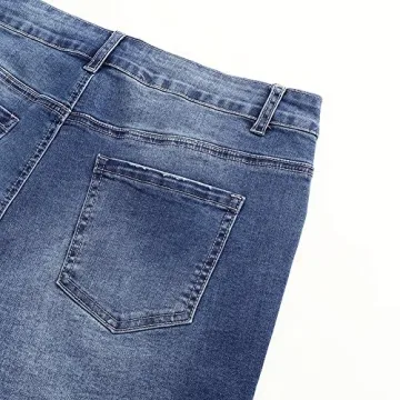 Fashionable Stretchy Mid Rise Jean Shorts for Women