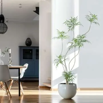 Artificial Mahonia fortunei Tree,6ft Tall Fake Plants Artificial Mahonia fortunei Plants for Indoor, Fake Trees for Office Home Living Room Floor Patio Greening Porch Decor