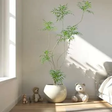 Artificial Mahonia fortunei Tree,6ft Tall Fake Plants Artificial Mahonia fortunei Plants for Indoor, Fake Trees for Office Home Living Room Floor Patio Greening Porch Decor