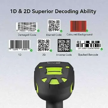 Alacrity Wireless Barcode Scanner with 1968 Ft Range