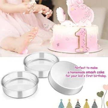E-far Stainless Steel 3-Piece Cake Pan Set for Versatile Baking