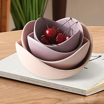 Notakia Decorative Lotus Bowls - 5 Pack of Elegant Tableware