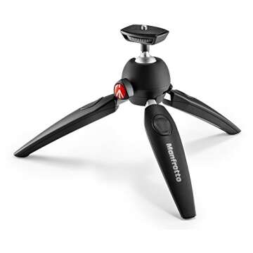 Manfrotto MTPIXIEVO-BK PIXI EVO 2 Section Mini Tripod (Black), Bundled with A ZAYKiR Universal Smart...