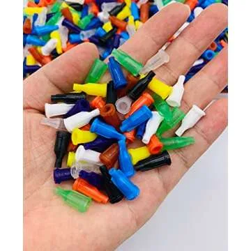 300 Luer Lock Syringe Tip Caps in 10 Colors with Storage Case