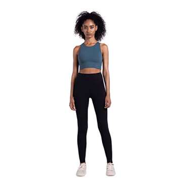 Lemedy Women Strappy Sports Bras Padded Medium Support Yoga Workout Tank Top (M, Blue)