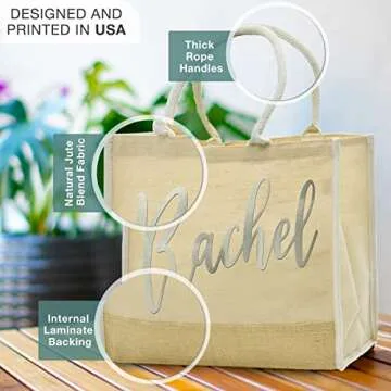 Customizable Beach Tote Bags for Women - 17 Colors Available