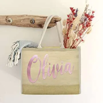 Customizable Beach Tote Bags for Women - 17 Colors Available