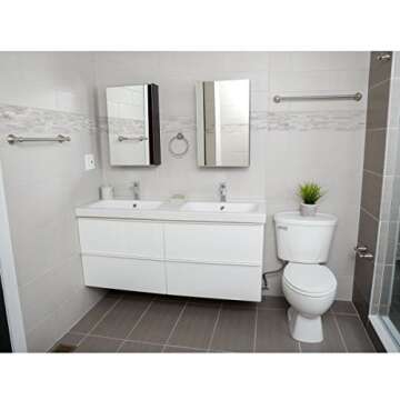 Amazon Basics, 5 Piece, Satin Nickel AB-BR817-SN Bathroom Hardware Set, Variety Pack