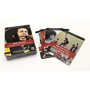 Urban Intellectuals Black History Flashcards - Volume 1 Famous Black Cultural Holiday Trivia Playing Cards Educational Activity for Adults Classroom