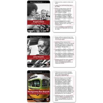 Urban Intellectuals Black History Flashcards - Volume 1 Famous Black Cultural Holiday Trivia Playing Cards Educational Activity for Adults Classroom