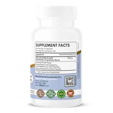 ZEN LIFE HERB Blood PressuREx – Heart Health Natural Blood Pressure Support (60 Capsules)