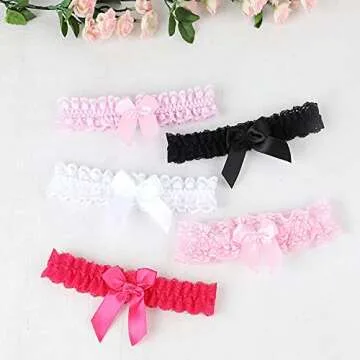 Red Garter Belt Plus Size Bridal Garter Set with Bowknot Toss Away Plus Size Wedding Garter Red Christmas Accessories