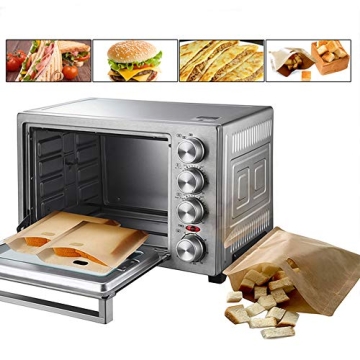 Non Stick Toaster Bags Reusable and Heat Resistant Easy to Clean,Perfect for Grilled Cheese Sandwiches (4)