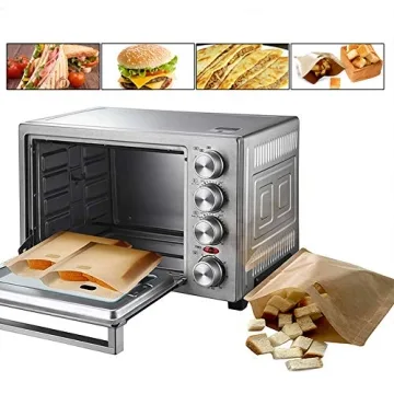 Non Stick Toaster Bags Reusable and Heat Resistant Easy to Clean,Perfect for Grilled Cheese Sandwiches (4)