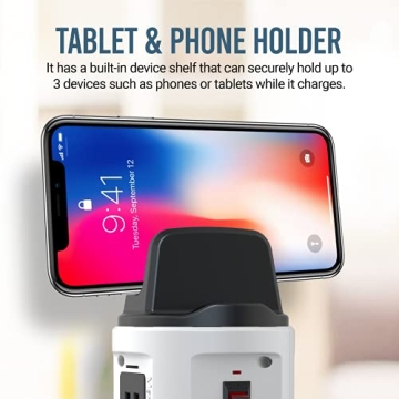 Power Strip Tower with 4 Outlets and 6 USB Ports