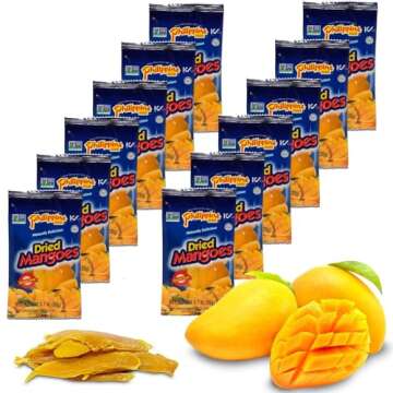 Philippine Brand Dried Mangoes Fruit Snacks {12 PACK} All Naturally Gluten Free, Vegan, Hand-Selecte...