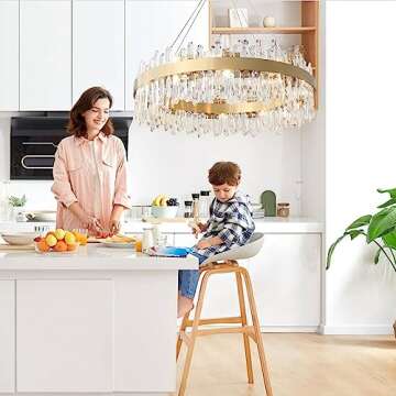 DOIMUSIM Crystal Chandeliers - Elegant & Dimmable Lighting