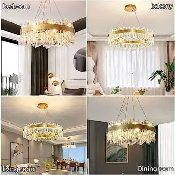 DOIMUSIM Crystal Chandeliers - Elegant & Dimmable Lighting