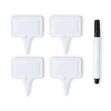 True Tag Ceramic Cheese Board Labels, Cheese Markers, Charcuterie Accessories, Hosting Essentials for Birthday, Wedding, Wine Parties, Set of 4, White