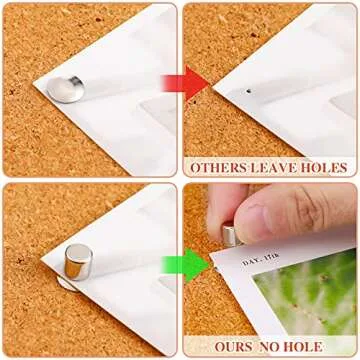 Chinco 25 Sets Magnetic Thumbtacks Pushpin Magnet Push Pin Tacks Poster Hanger Photo Corners for Walls Bulletin Boards